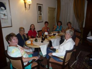 Our picnic dinner at our hotel Palazzo San Niccolo on our last night in Radda
