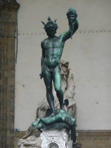 The statue of Perseus slaying Medusa in Florence