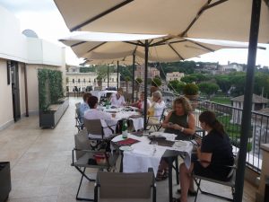 Lunch on the rooftop terrace of Hotel 47