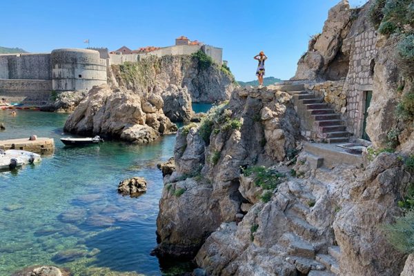 Beautiful Croatian Seaside with rocky cliffs during Womens Travel Network's Croatia group Tour for women